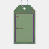 Southwest Sagebrush Green Geometric Design Cadeaulabel (Achterkant)