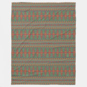 Southwest Sagebrush Green Geometric Design Fleece Deken (Voorkant)