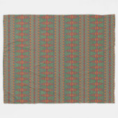 Southwest Sagebrush Green Geometric Design Fleece Deken (Voorkant (Horizontaal))