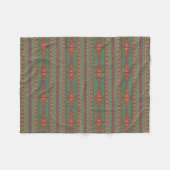 Southwest Sagebrush Green Geometric Design Fleece Deken (Voorkant (Horizontaal))