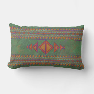 Southwest Sagebrush Green Geometric Design Lumbar Kussen