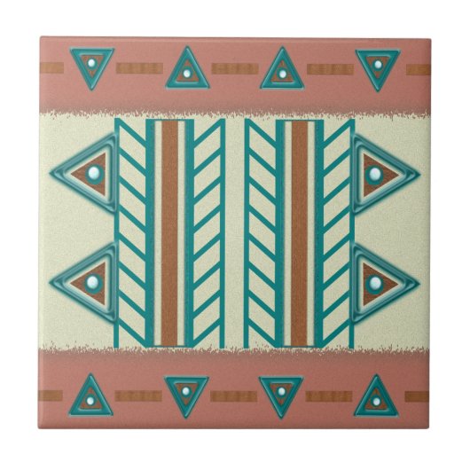 Southwest Serenity Ceramic Tile Tegeltje (Voorkant)