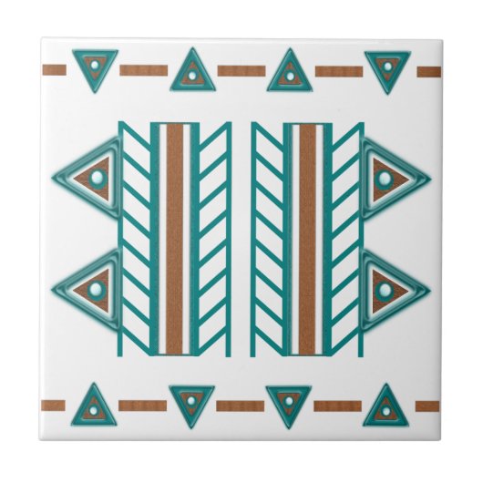 Southwest Serenity Ceramic Tile Tegeltje (Voorkant)