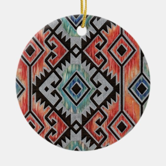 Southwest Silver Keramisch Ornament (Voorkant)