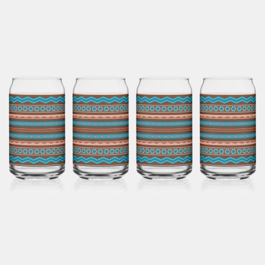 Southwest Style Geometric Cameron Gorge Design Blikvorm Glas (Achterkant)