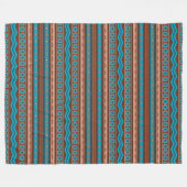 Southwest Style Geometric Cameron Gorge Design Lg Fleece Deken (Voorkant (Horizontaal))