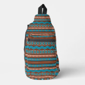Southwest Style Geometric Cameron Gorge Design Sling Bag (Voorkant)