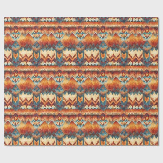 Southwest Style Waterverf Kleurrijke Verjaardag Ro Cadeaupapier (Vlak)