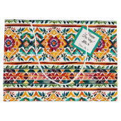 Southwest Style Waterverf Print Custom Gift Label Groot Cadeauzakje (Achterkant)