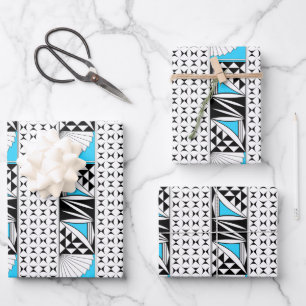 Southwest Sunrise in Turquoise Inpakpapier Vel