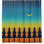 Southwest Sunset Pines Moon Douchegordijn (Voorkant)