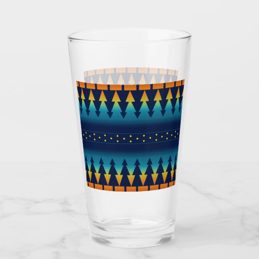 Southwest Sunset Pines Pattern Glas (Voorkant)