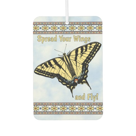 Southwest Swallowtail Butterfly Blue Sky Custom Luchtverfrisser (Voorkant)