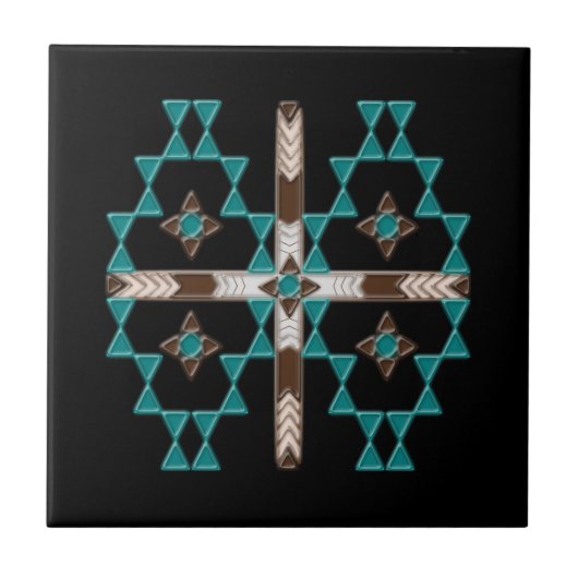 Southwest Symmetry Ceramic Tile Tegeltje (Voorkant)