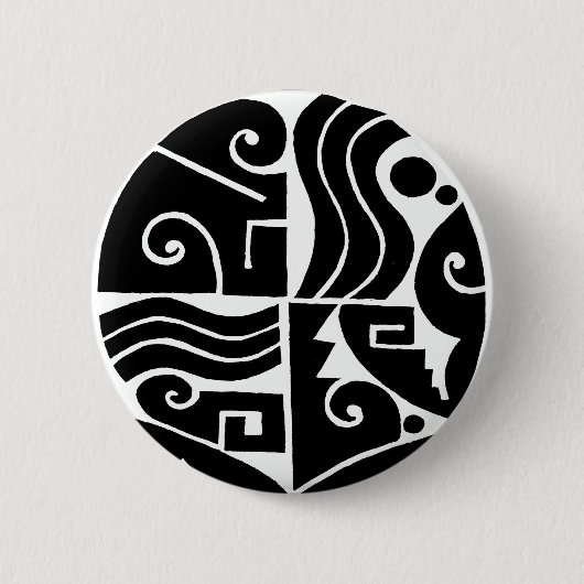 Southwest Tortuga Ronde Button 5,7 Cm (Voorkant)