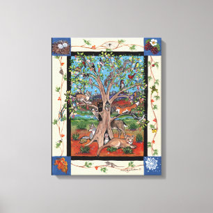 "Southwest Tree of Life" Four Seasons Canvas Print