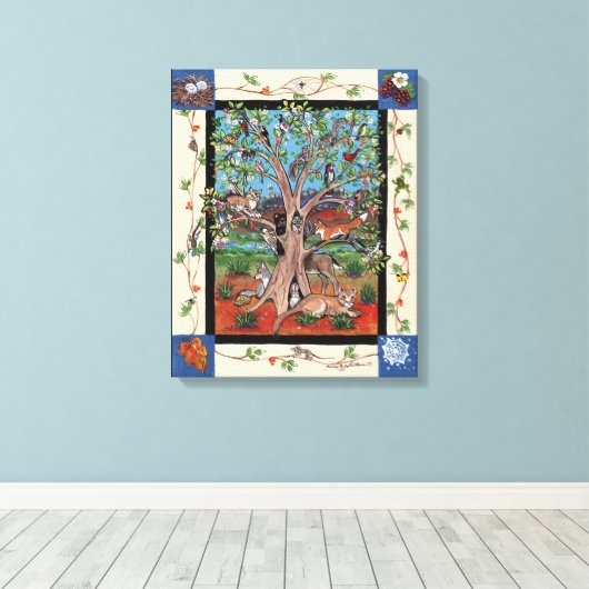 "Southwest Tree of Life" Toile de quatre saisons I (Insitu (Plancher de Bois))