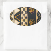 Southwest Tribal Native American Design Ovale Sticker (Tas)