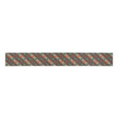 Southwest Tribal Pattern Turquoise Terracotta Grosgrain Lint (Voorkant)