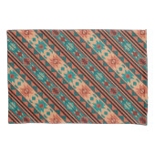 Southwest Tribal Pattern Turquoise Terracotta Kussensloop (Voorkant)