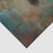 Southwest Turquoise Bison Portrait Tissuepapier (Detail)