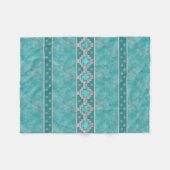 Southwest Turquoise Fleece Deken (Voorkant (Horizontaal))