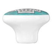 Southwest Turquoise Keramische Knop (Zijkant)