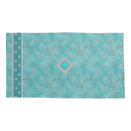 Southwest Turquoise Kussensloop (Achterkant-Links)