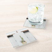 Southwest White Entry Glazen Onderzetter (Schuin)