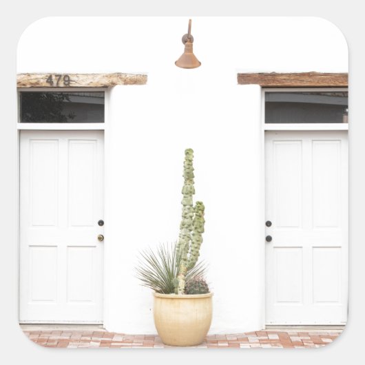 Southwest White Entry Vierkante Sticker (Voorkant)