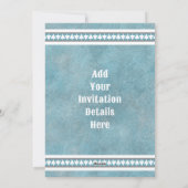 Southwest Winter Deer Blue Flat Holiday Invitation (Dos)