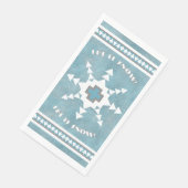 Southwest Winter Geometric Snowflake Personalized Servet (Hoek)