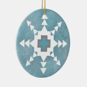 Southwest Winter Snowflake Keramisch Ornament (Rechts)