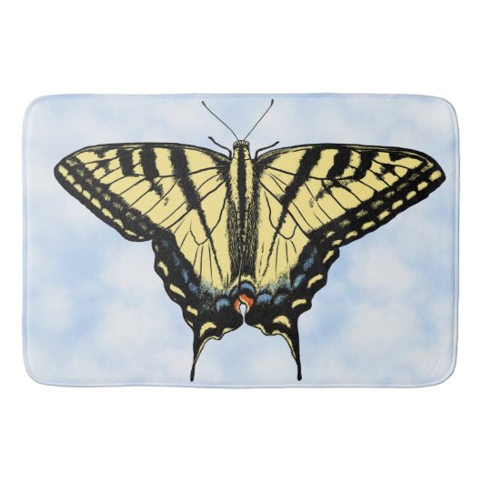 Southwest Yellow Swallowtail Butterfly Blue Sky Badmat (Voorkant)