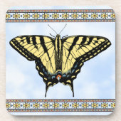 Southwest Yellow Swallowtail Butterfly Blue Sky Bier Onderzetter (Voorkant)