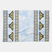 Southwest Yellow Swallowtail Butterfly Blue Sky Theedoek (Horizontaal)