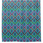 Southwestern Aqua Pattern Beauful Douchegordijn (Voorkant)
