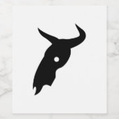 Southwestern Bull Skull Wijn Etiket (Enkel label)