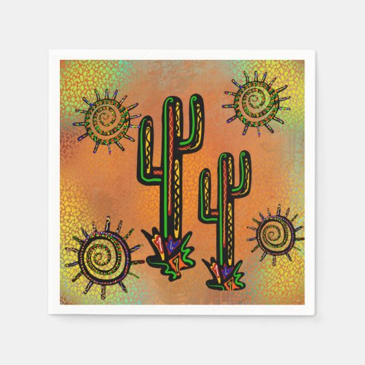 SOUTHWESTERN CACTUS ART SERVET (Voorkant)