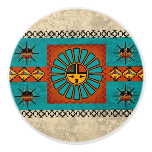 SouthWestern Ceramic Knobs Keramische Knop (Voorkant)