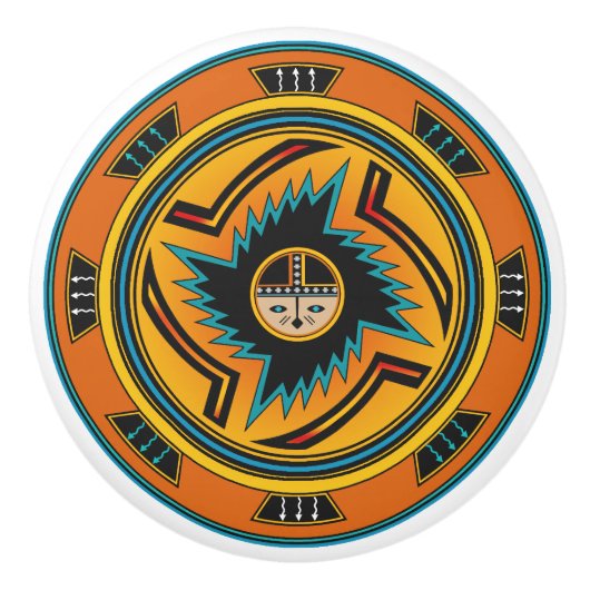 SouthWestern Ceramic Knobs Keramische Knop (Voorkant)