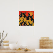 Southwestern Decor Dancing Kokopelli Poster (Keuken)