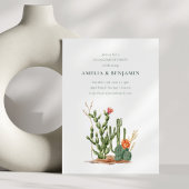 Southwestern Desert Cactus Engagement Party Kaart