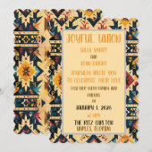 Southwestern Design Wedding Invitation Feestdagenkaart (Voorkant / Achterkant)