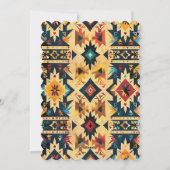 Southwestern Design Wedding Invitation Feestdagenkaart (Achterkant)