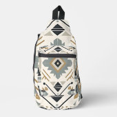 Southwestern Diamond Tribal Geometric Sling Bag (Voorkant)