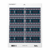Southwestern Ethnic Geometric Aztec Etiket (Full Sheet)