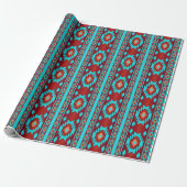 Southwestern Ethnic Geometric Cadeaupapier (Uitgerold)