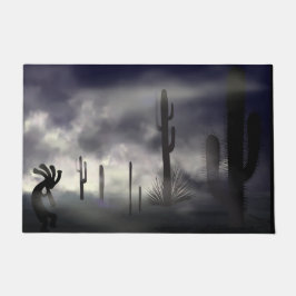 Southwestern Foggy Desert Kokopelli Halloween Deurmat