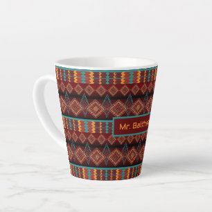 Southwestern geometrisch etnisch patroon latte mok
